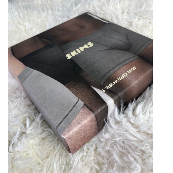 SKIMS Cotton 3" Boxer Briefs Heather Multi 3-Pack Underwear Small 28-30 in New - Picture 2 of 4